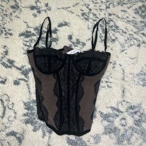 Urban Outfitters Black Modern Love Corset